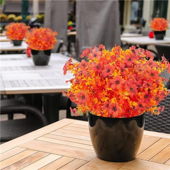 12 Bundles Artificial Plastic Hanging Plants (Gold Yellow) - Picture 3 of 7